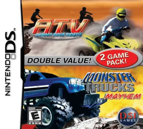 2 Games on 1 Card - Monster Trucks Mayhem & ATV - Thunder Ridge Riders (Europe) (En,Fr,De,Es,It)